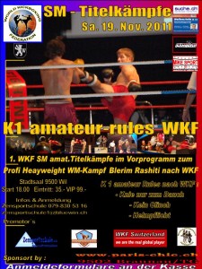 WKF SM K1 Amateur in Wil, SM Titelkämpfe